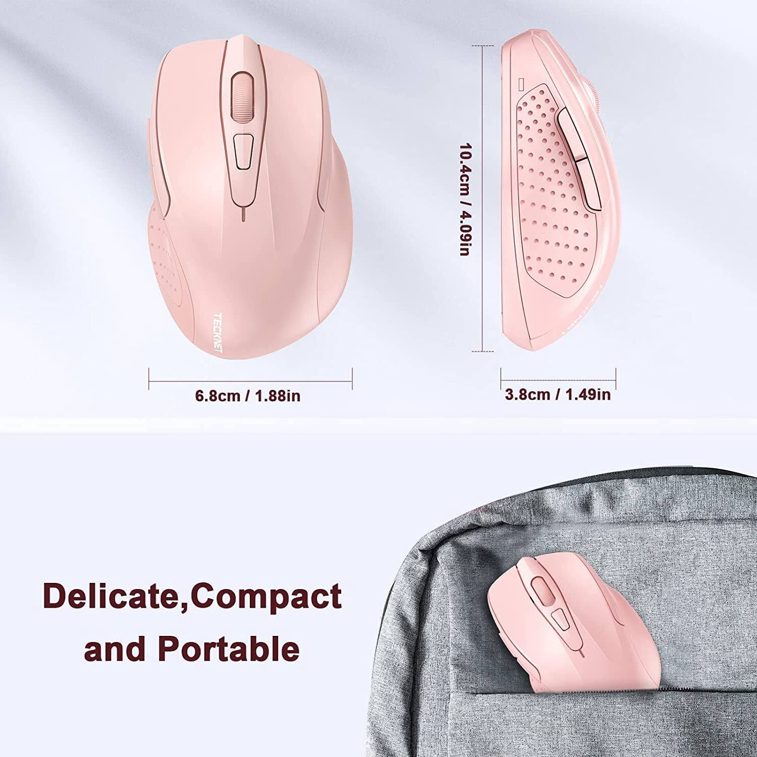 TECKNET  
6.8cm / 1.88in  
10.4cm / 4.09in  
3.8cm / 1.49in  

Delicate, Compact and Portable