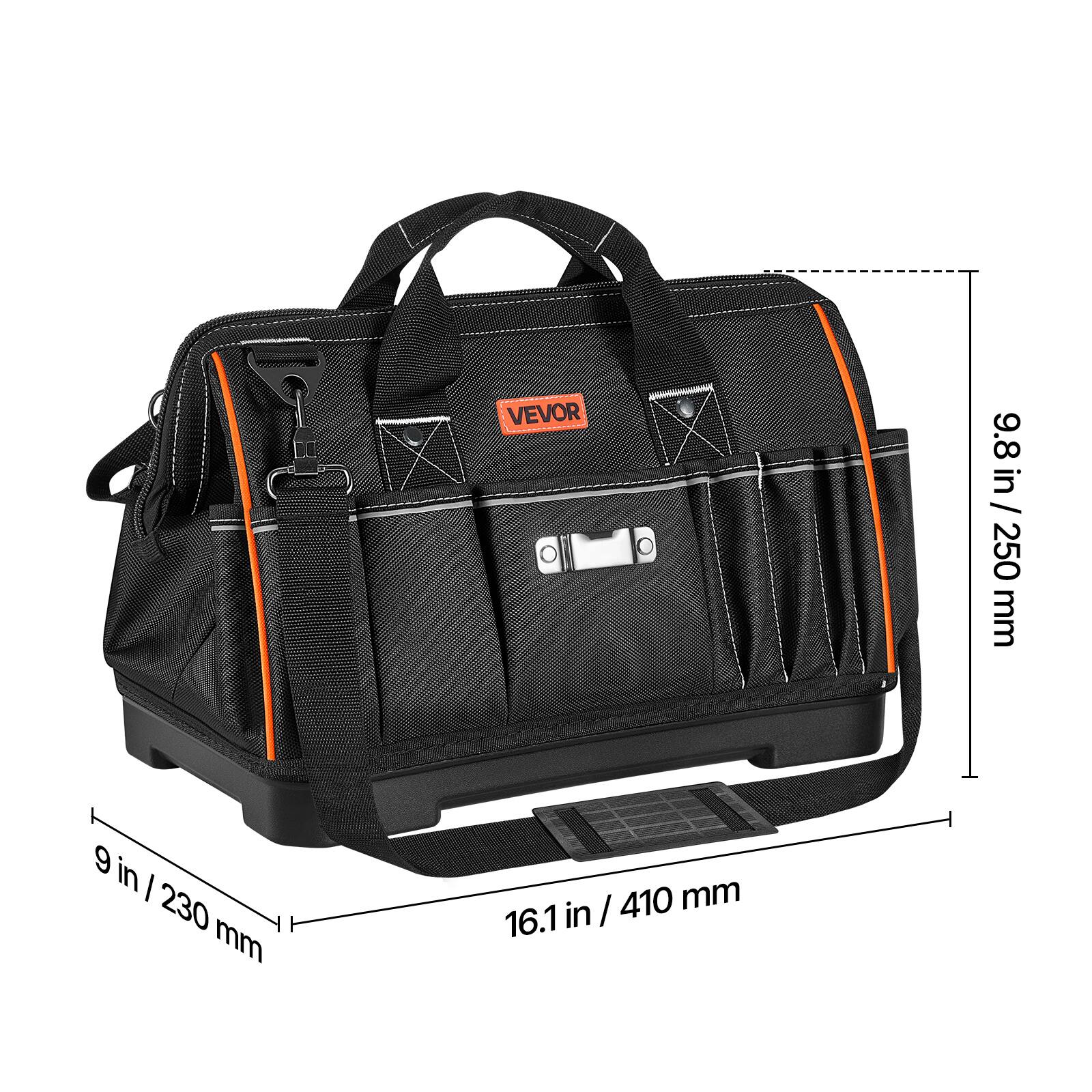 VEVOR 9.8 in / 250 mm  
9 in / 230 mm  
16.1 in / 410 mm