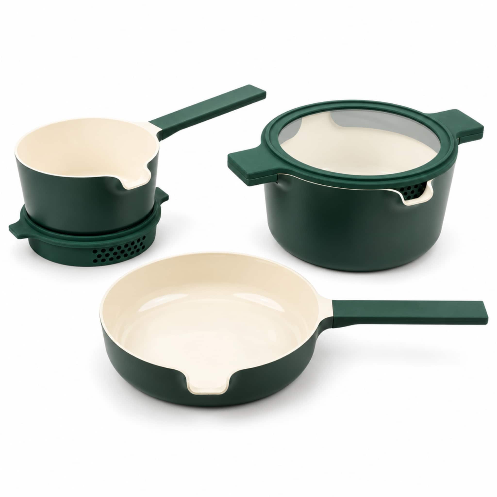 Alva - Neat 5-Piece Nesting Cookware Set - Green