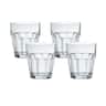 Bormioli Rocco - Rock Bar Rocks Stackable Beverage Glasses, 9.25 oz, Set of 4 - Clear
