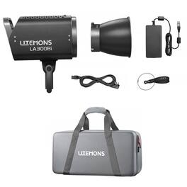 Godox - Litemons LA300Bi Bi-Color LED Monolight (Black, Travel Kit With Bag)