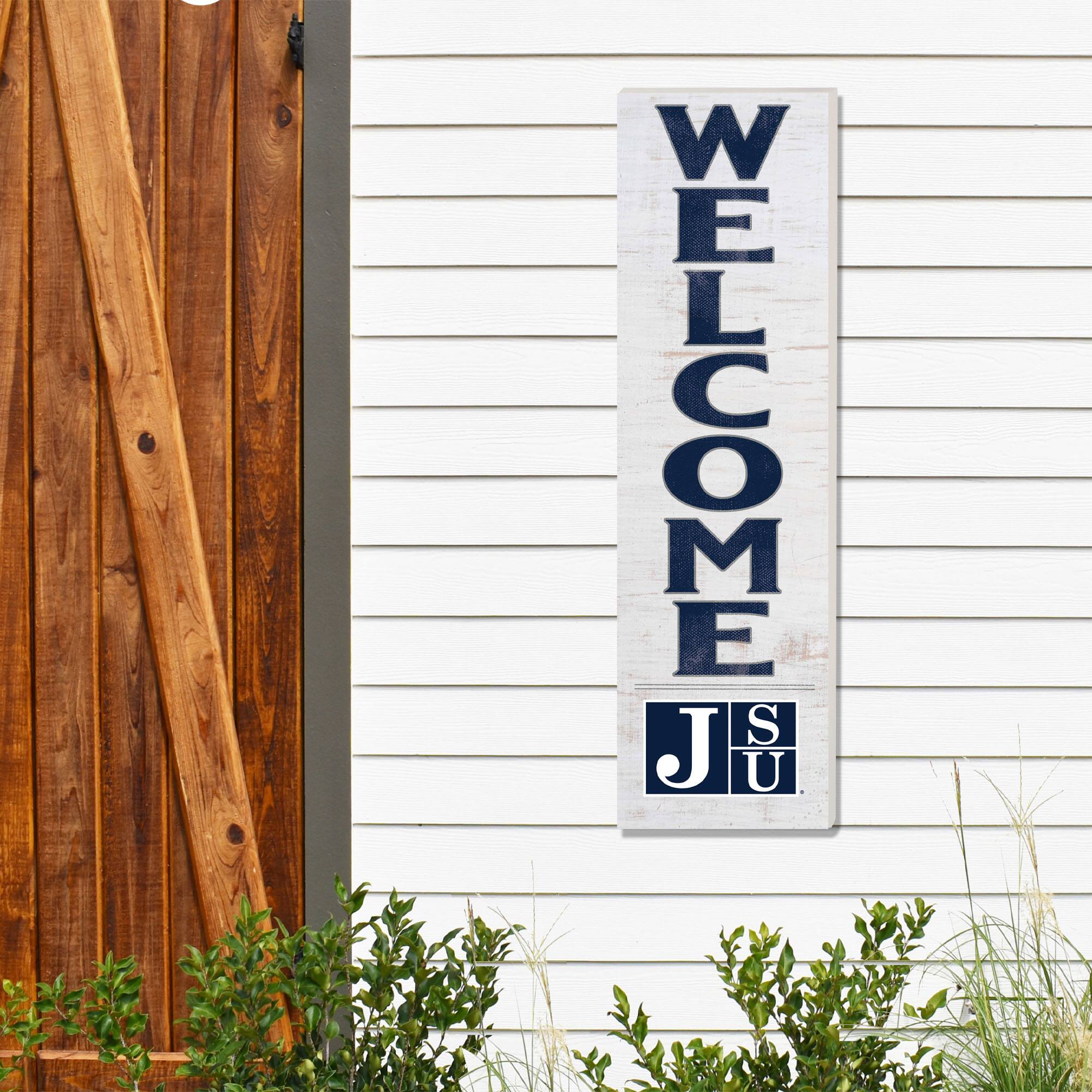 Alt View 1. Jardine - Jackson State Tigers 10'' x 35'' Indoor/Outdoor Welcome Sign - Navy.