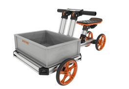 BreeBe - KidRock 20-in-1 Buildable Kids Balance Bike & Sit/Stand Scooter Toy, Non-Electric Construction Kit for Age 1-6 - Silver