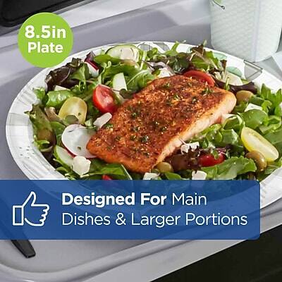 8.5in Plate  
Designed For Main Dishes & Larger Portions