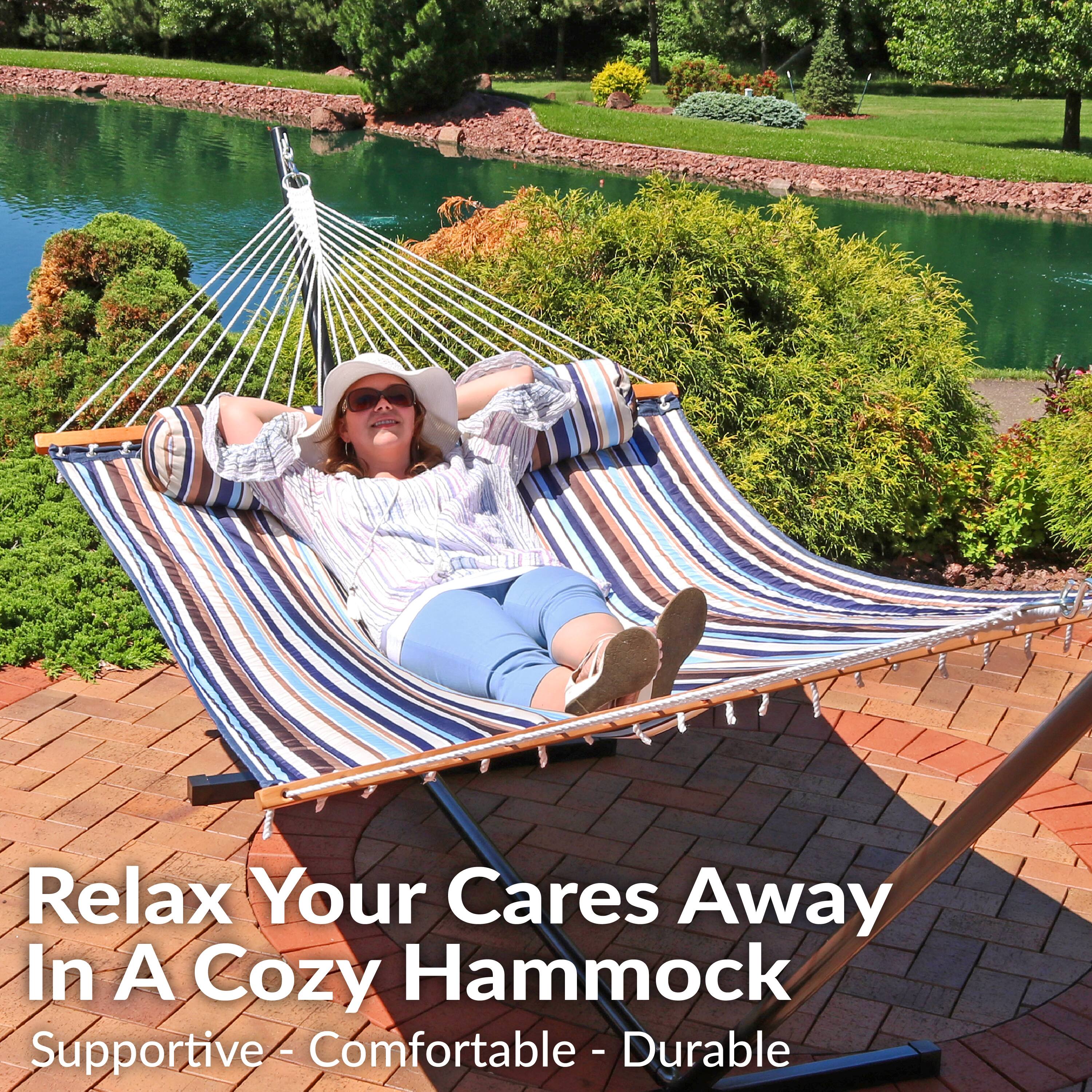 Relax Your Cares Away In A Cozy Hammock  
Supportive - Comfortable - Durable