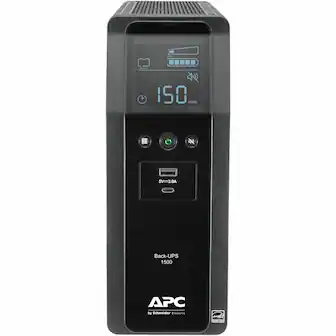 APC - Back-UPS Pro, 1500VA/900W, Tower, 10 Outlets, LCD Display, USB-A + USB-C ports - Black
