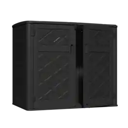 Yardgrace - 358 Gal. Larger Outdoor Storage Shed Horizontal 48 Cu.ft Outdoor Storage Box Waterproof for Garden, Patios, Backyards - Black No shelves
