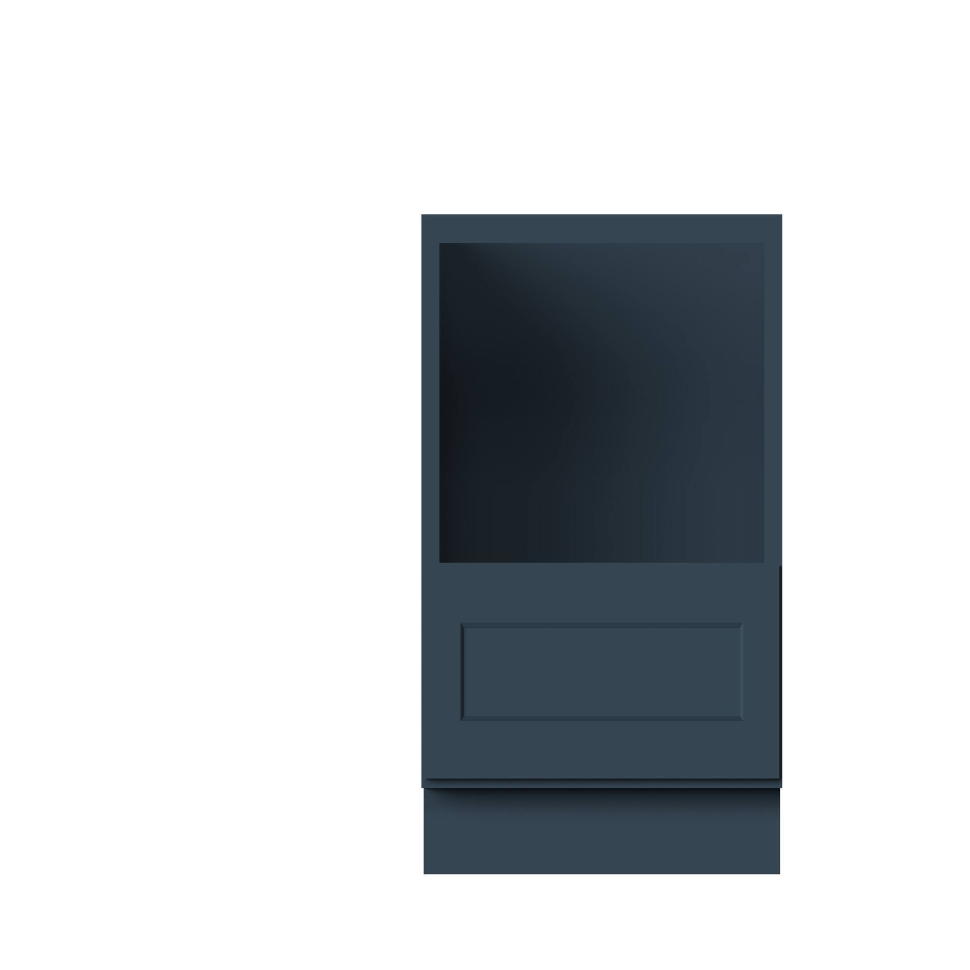 Alt View 1. Boyel Living - 30-in W x 34.5-in H x 24-in D Shaker RTA Kitchen Base Microwave Cabinet with Soft-Close - Charcoal Blue.