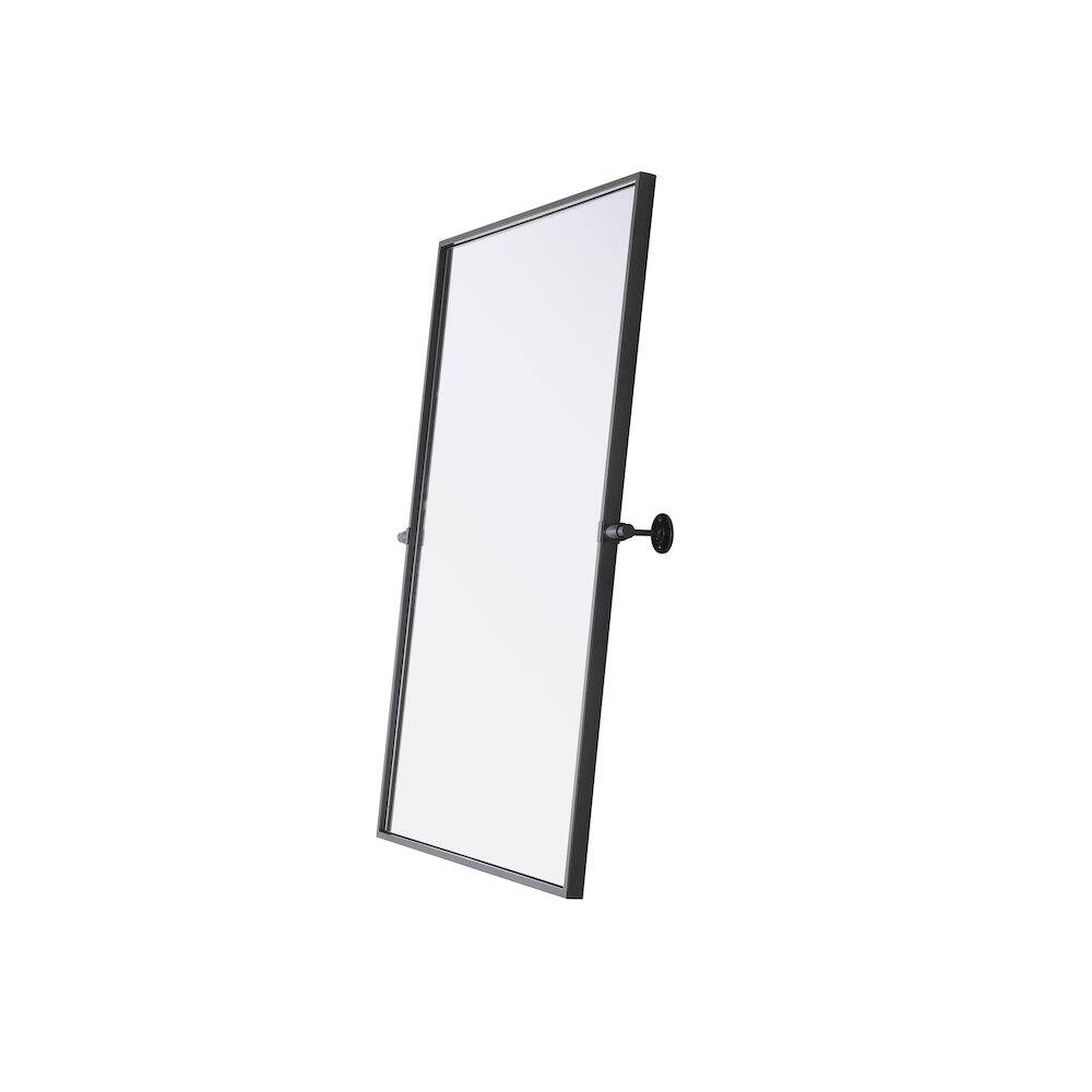 Alt View 3. Elegant Kitchen and Bath - Amoura 24X36 Pivot Mirror In Black - Black.