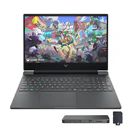 HP - Victus 15.6" FHD Gaming Laptop,Intel i5-13420H,32GB RAM,2TB SSD+1TB Dock Set,GeForce RTX 3050,Win 11 Pro - Silver