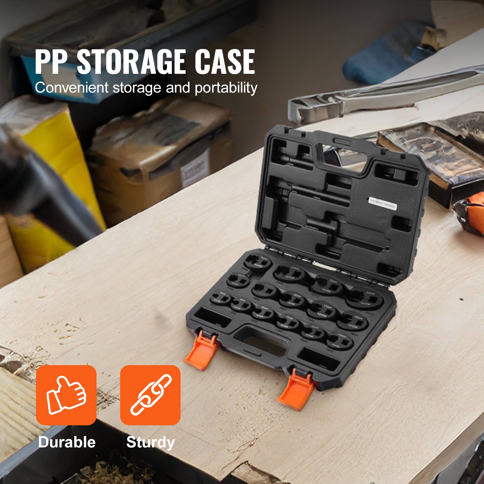 PP STORAGE CASE  
Convenient storage and portability  

Durable  
Sturdy