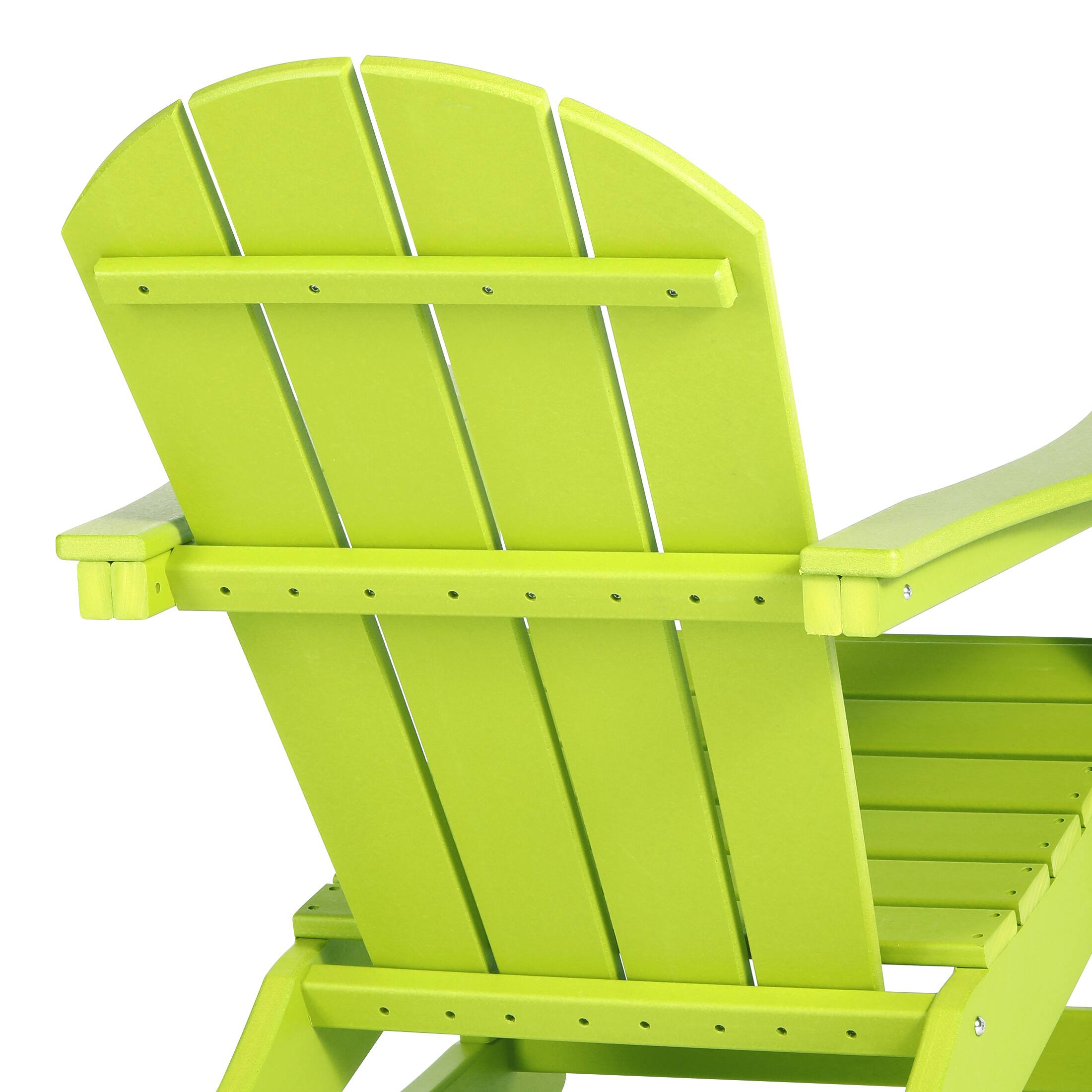 Alt View 6. WestinTrends - WestinTrends Malibu Outdoor / Patio Poly Adirondack rocking chair - Lime.