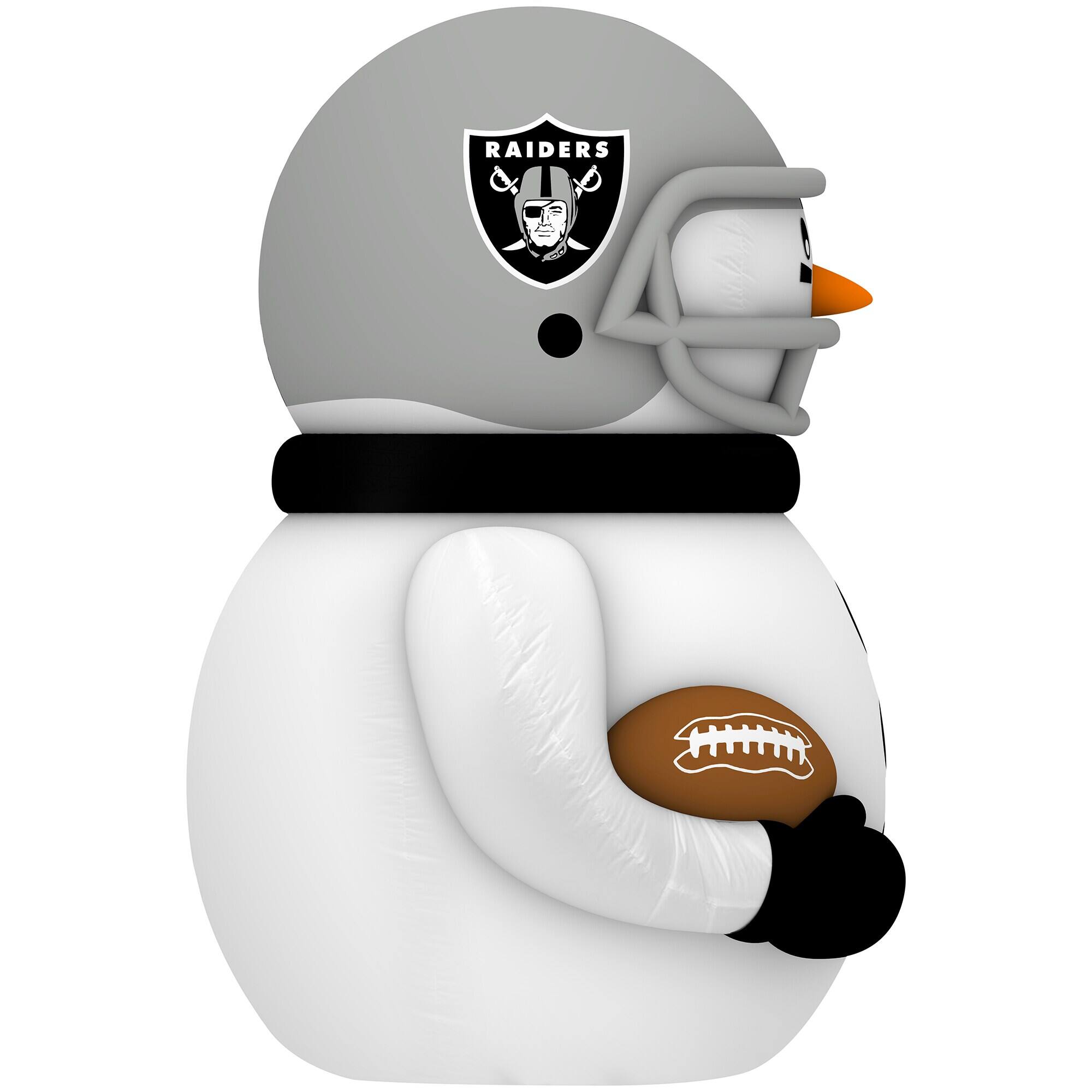 Alt View 2. Sporticulture - Las Vegas Raiders 7' Inflatable Snowman Player - Gray.