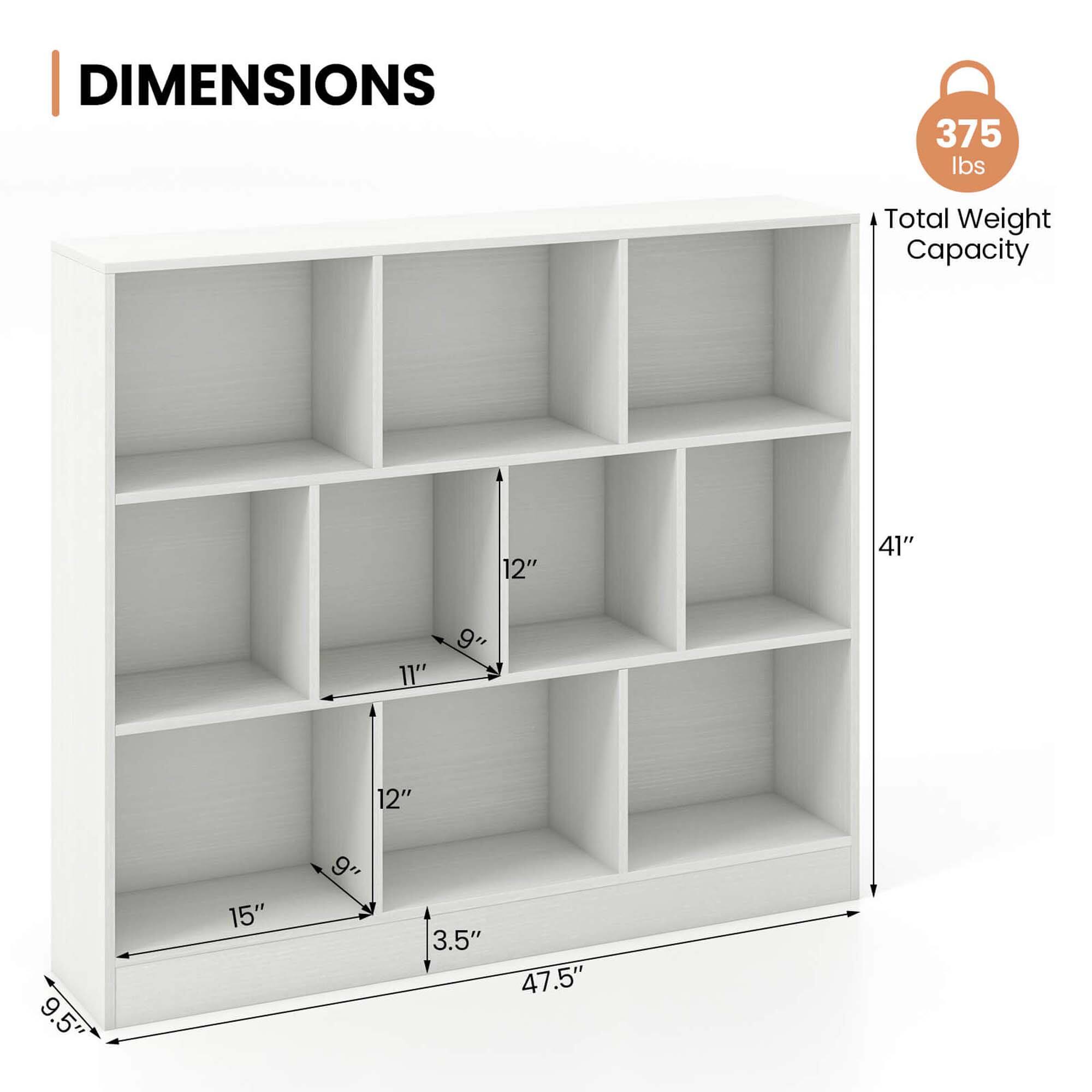Costway 10 Cube Bookcase for Kids 41