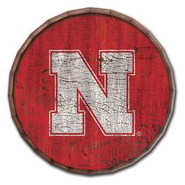 Fan Creations - Nebraska Huskers 24" Cracked Color Barrel Top Sign - Multicolor