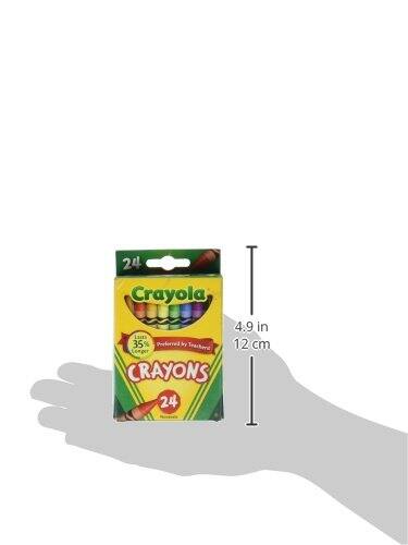 24 Crayola
4.9 in (12 cm) Long
35% Preferred by Teachers
Crayons 24