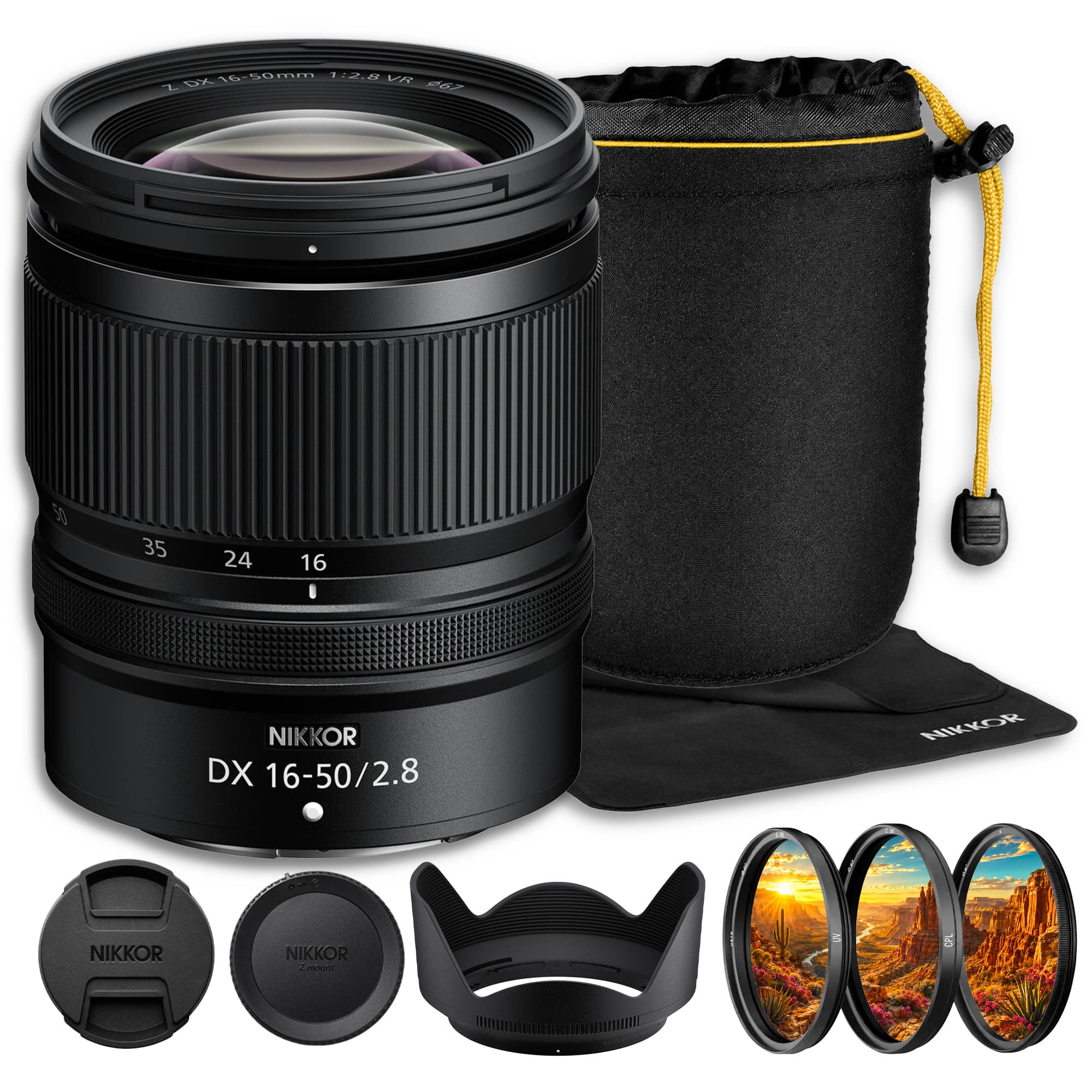 Nikon - Z DX 16-50mm f/2.8 VR Wide-Angle Zoom Lens with Image Stabilization