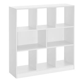 Songmics Home - Bookcase, Bookshelf, Freestanding Storage Unit, 8 Open Compartments, Used Horizontally, Vertically, Upside Down - White
