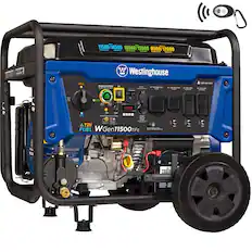 - 11500/14500
- 10500/13500
- 9500/12000
PUSH BUTTON ELECTRIC START
Westinghouse
WGen11500TFc
- 1-855-944-3571
- 10:30 A
- TRI FUEL
- AC 120V 60Hz 1000W 60A
- AC 120V 60Hz 1000W 30A
- AC 120V 60Hz 1000W 20A
- AC 120V 60Hz 1000W 15A
- 12V DC 8.3A