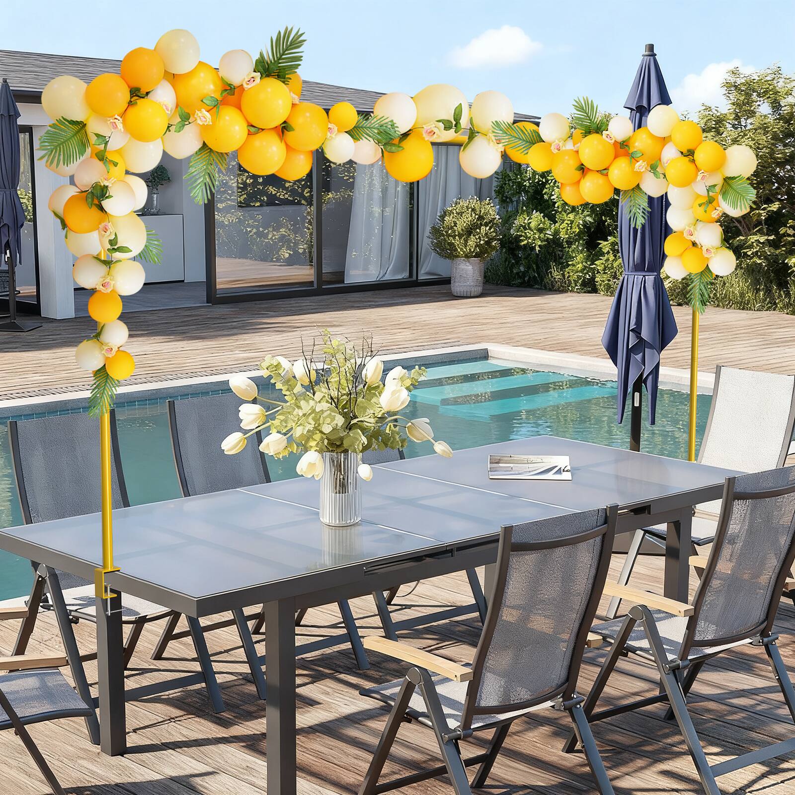 Oumilen - Adjustable Table Arch Stand with Clamps