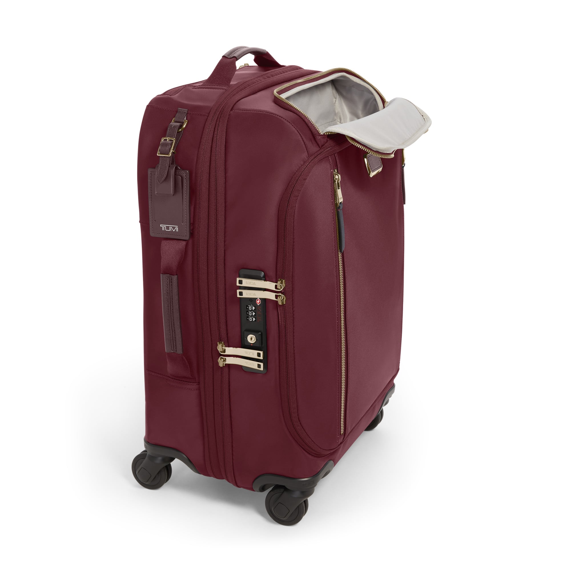 Alt View 2. TUMI - Voyageur Travel Leger International 22" Expandable Carry On Suitcase - Wine.