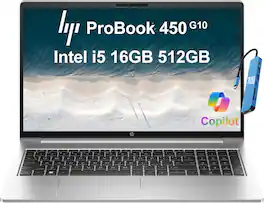 HP - ProBook 450 G10 15.6" FHD Laptop - Intel Core i5 - 16GB RAM - 512GB SSD - Windows 11 Pro - Silver