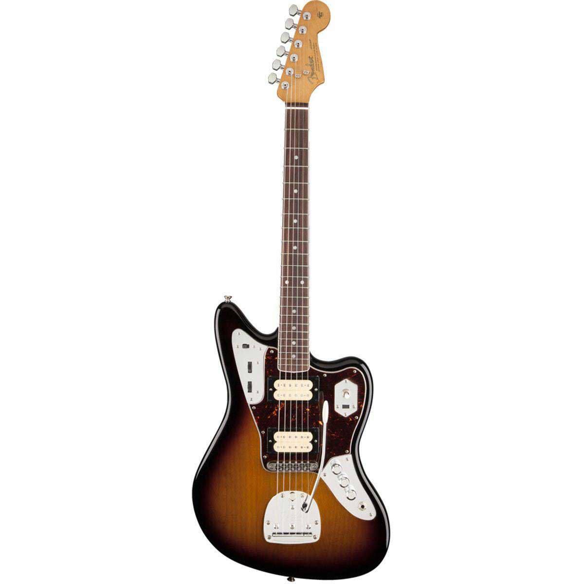 Front. Fender - Fender Artist Series Kurt Cobain Jaguar Electric Guitar, Rosewood Fingerboard, 3-Color Sunburst.