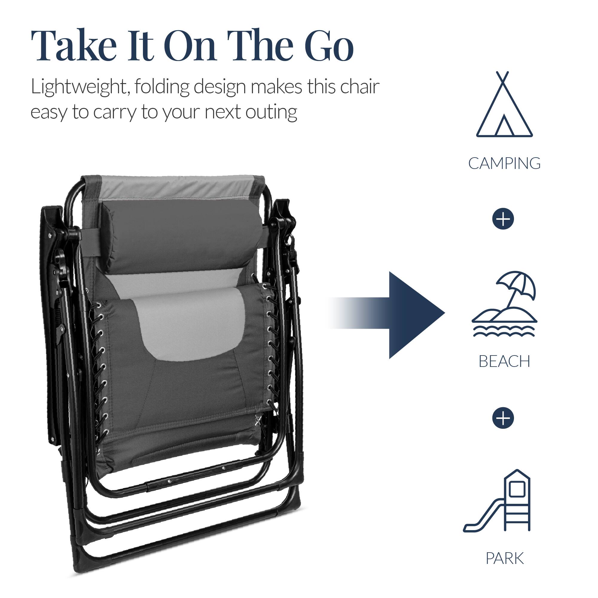 Take It On The Go

Lightweight, folding design makes this chair easy to carry to your next outing

CAMPING + BEACH + PARK