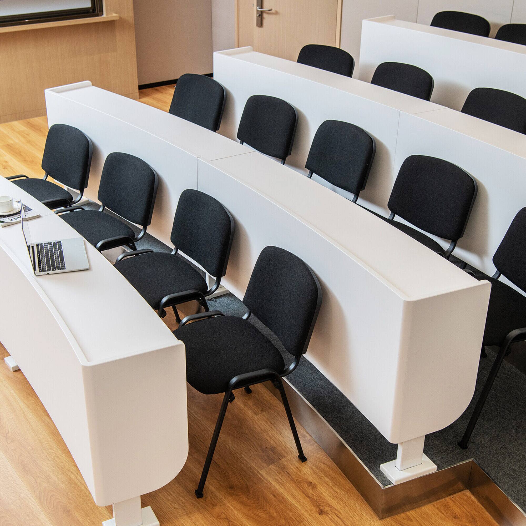 Alt View 3. Gymax - Gymax Set of 6 Office Guest Chair Stackable Reception Chair Waiting Conference Room - Black.