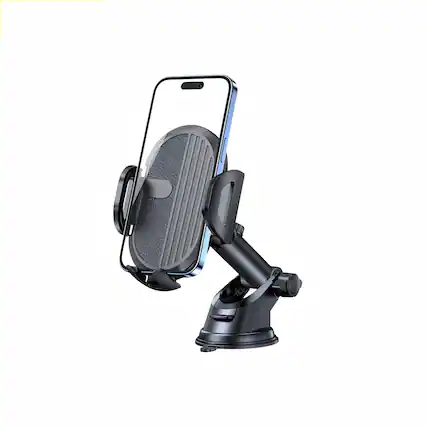 Front. SKONYON - Universal Dashboard and Windshield Car Mount with Washable Suction Cup and Adjustable Arm - Black.