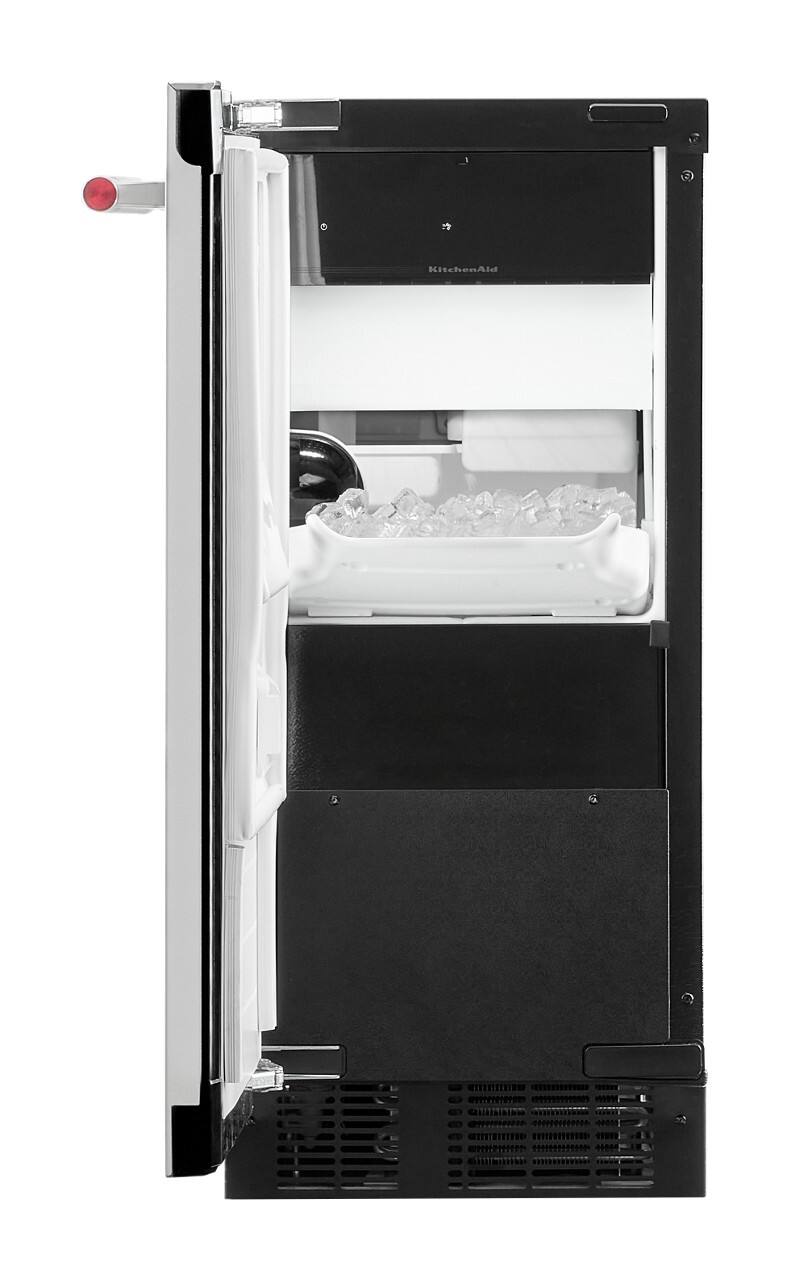 Alt View 2. KitchenAid - 15 inch 25-Lb. Ice Maker - PrintShield Stainless Finish.
