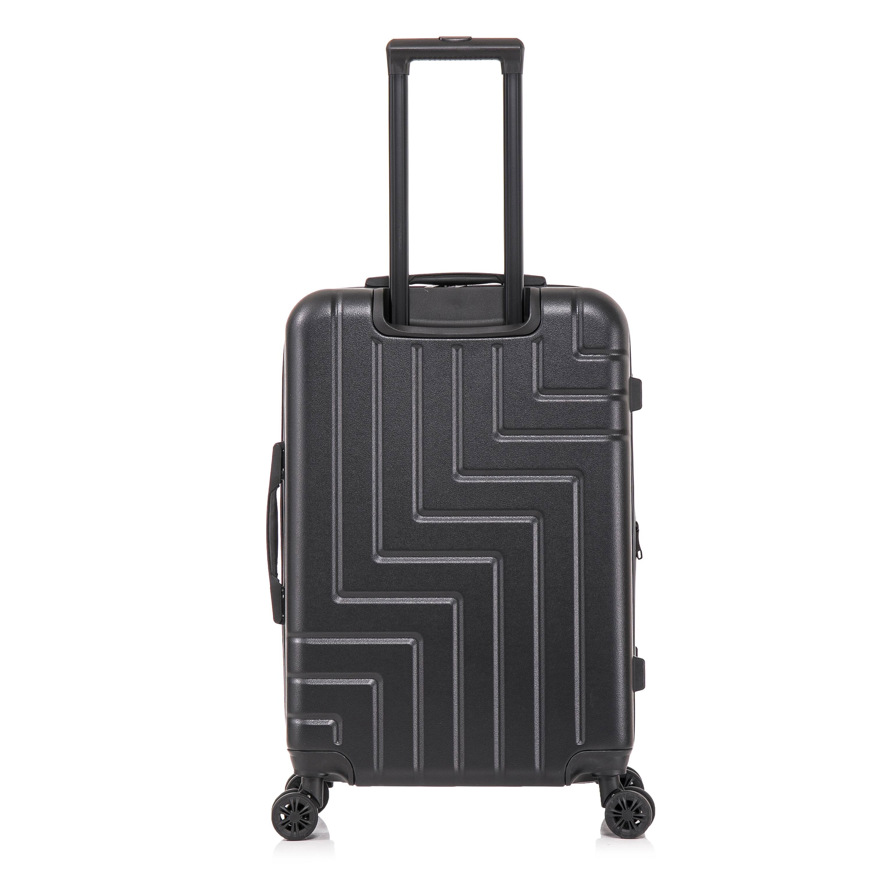 Alt View 1. DUKAP - Zahav Lightweight Hardside Spinner Luggage 24" - BLACK.