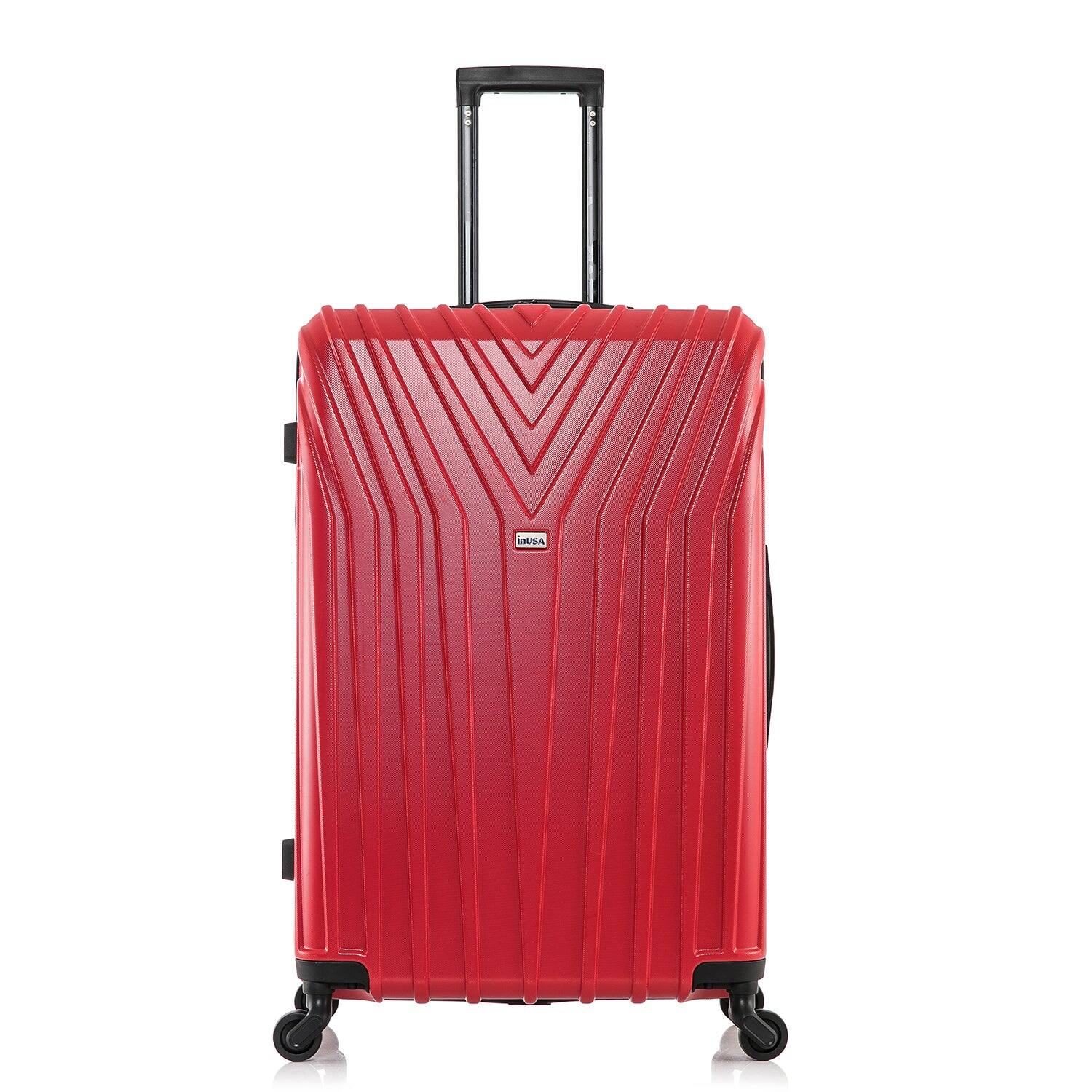 Angle. InUSA - Vasty Lightweight Hardside Spinner Luggage 28" - RED.