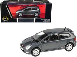 2001 Honda Civic Type R EP3 Cosmic Metallic 1/64 Diecast Model Car by Paragon Models - Gray