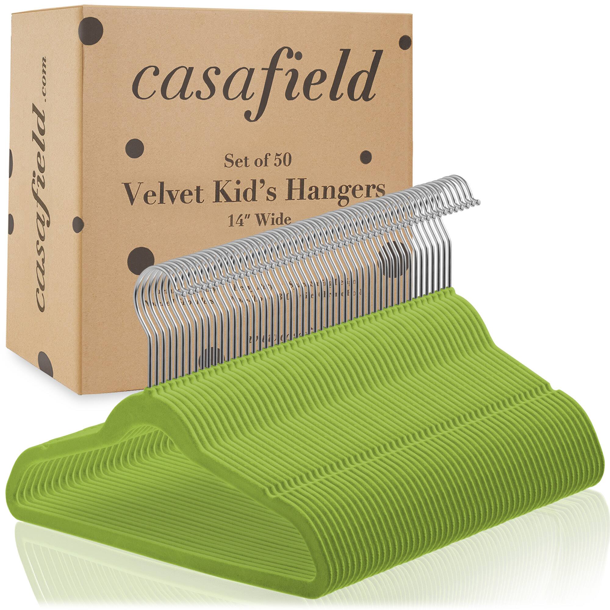 casafield  
Set of 50 Velvet Kid's Hangers  
14" Wide