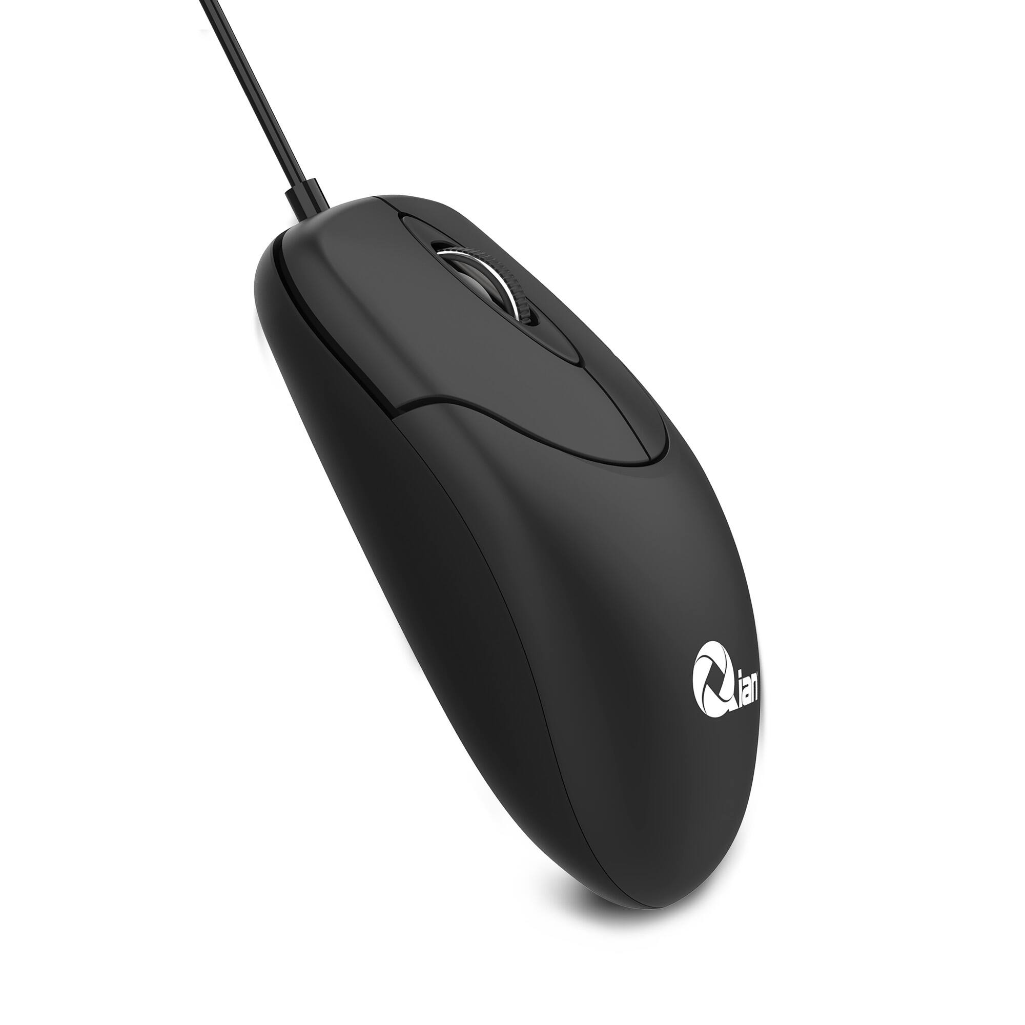 Alt View 1. Qian - Qian Wired Keyboard and Mouse Kit Model: QKX-20603EN - Black.