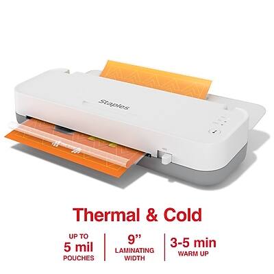Thermal & Cold  
UP TO 5 mil POUCHES  
9" LAMINATING WIDTH  
3-5 min WARM UP