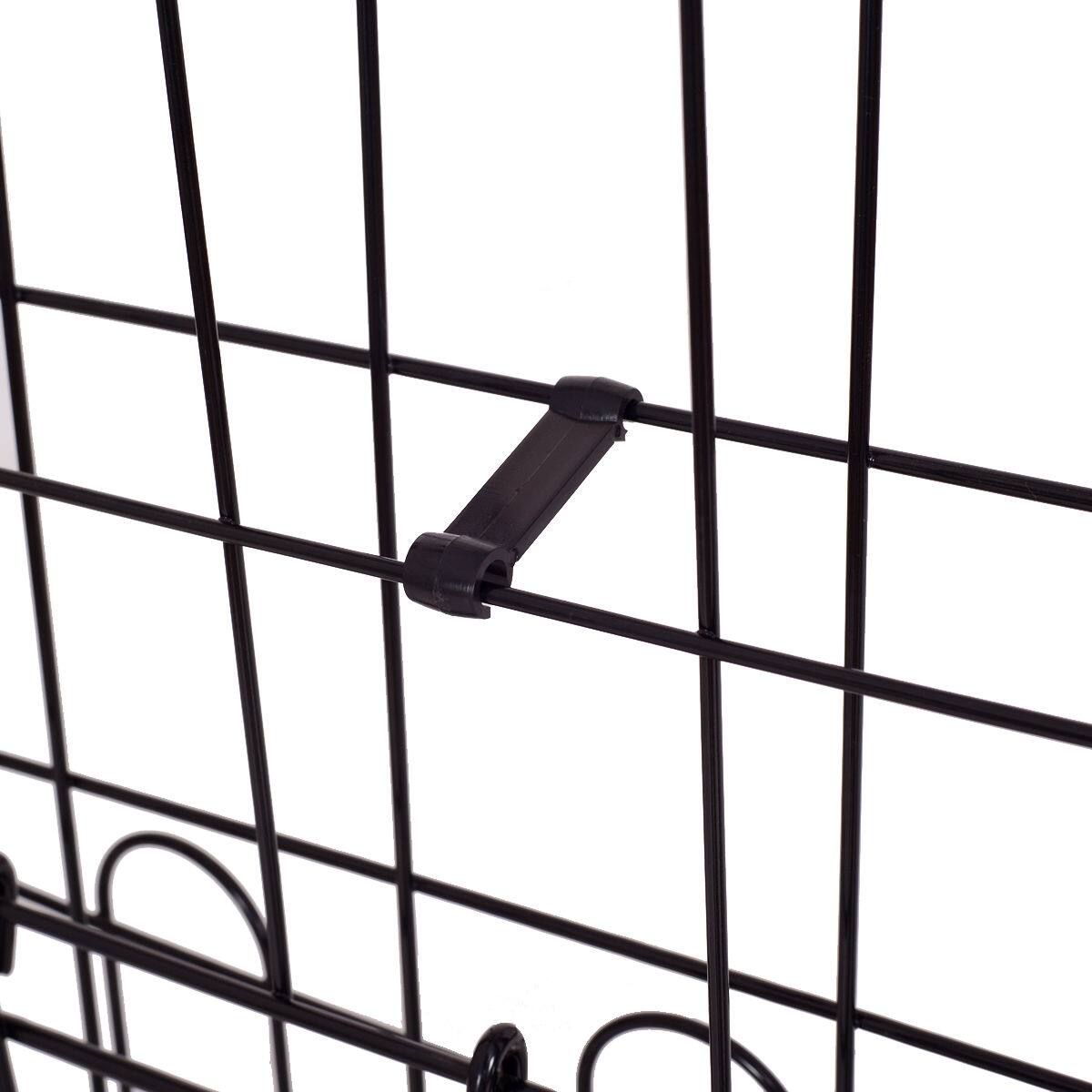 Alt View 16. Costway - Folding Shopping Cart Jumbo Basket Grocery Laundry with Swivel Wheels - Black.