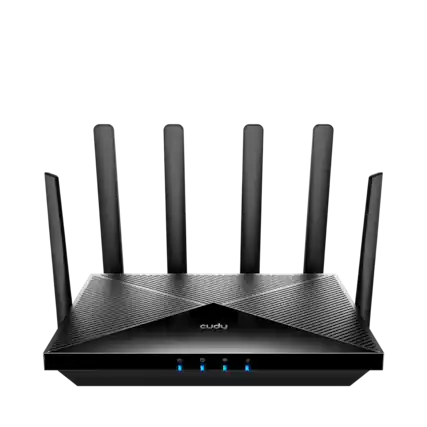 Front. Cudy - 4G Cat 6 AC1200 Wi-Fi Router - BLACK.