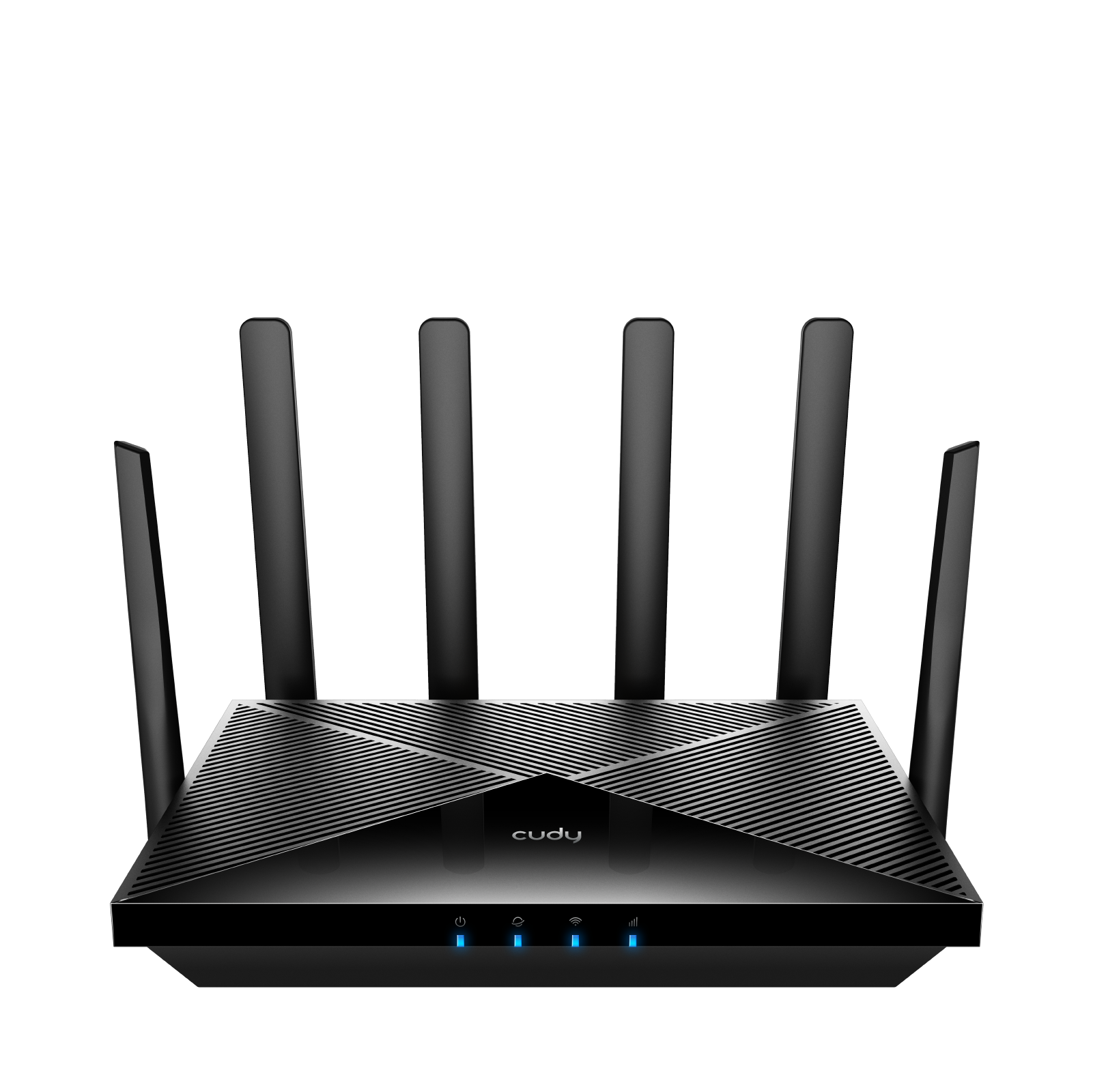 Front. Cudy - 4G Cat 6 AC1200 Wi-Fi Router - BLACK.