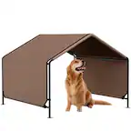 Front. Pawhut - Dog Shade Shelter, Portable Pet Tent, Water Resistant House, Shade Protection, Outdoor.