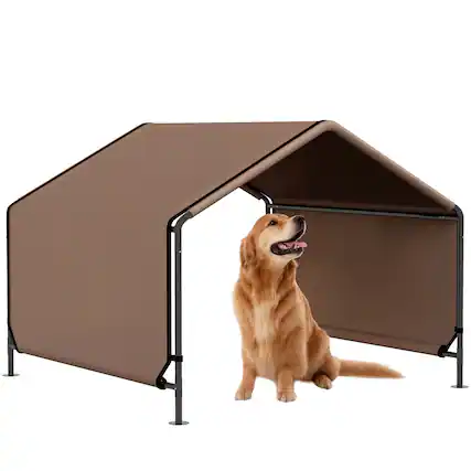 Front. Pawhut - Dog Shade Shelter, Portable Pet Tent, Water Resistant House, Shade Protection, Outdoor.