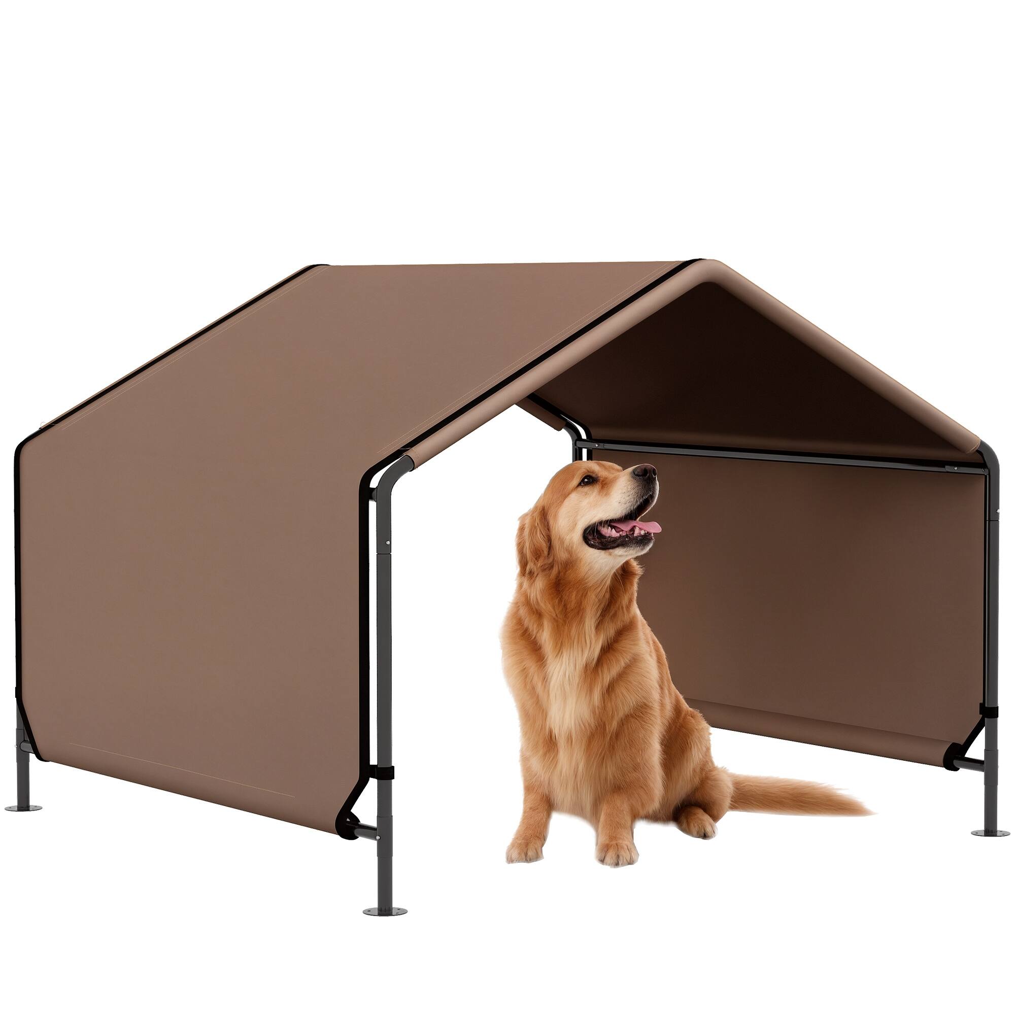 Pawhut - Dog Shade Shelter, Portable Pet Tent, Water Resistant House, Shade Protection, Outdoor