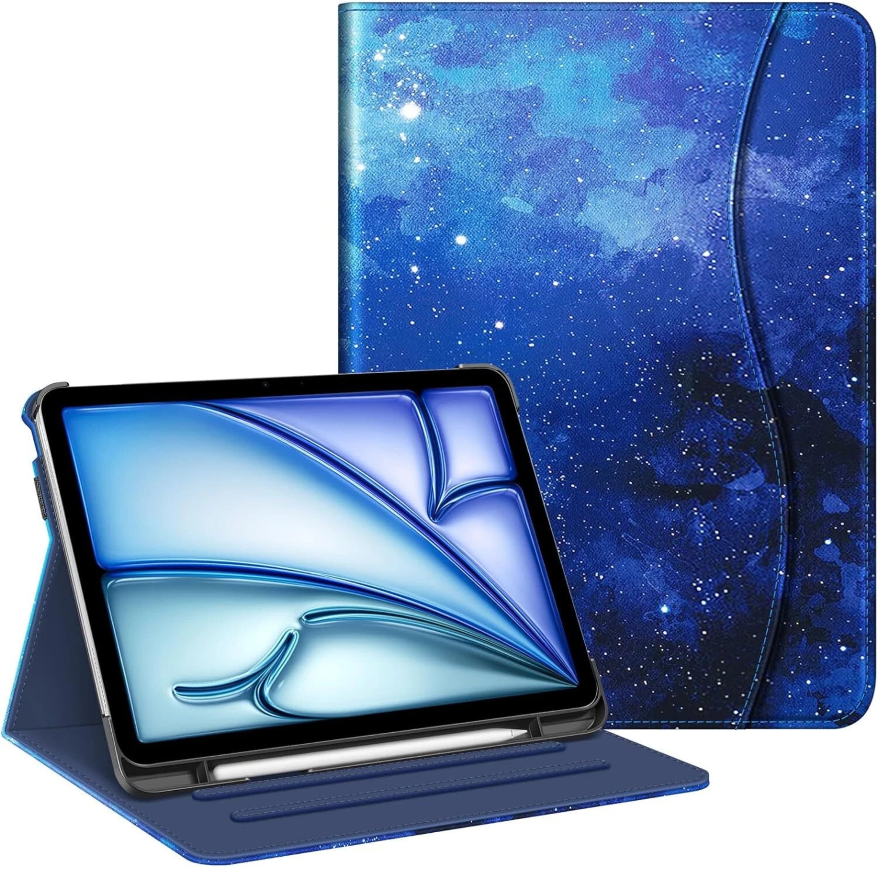 Front. Kitcheniva - iPad Air 11 Inch M3 2025 Multi Angle Viewing Case For Air 5th 4th 10.9 Inch Starry Sky - Starry Sky.