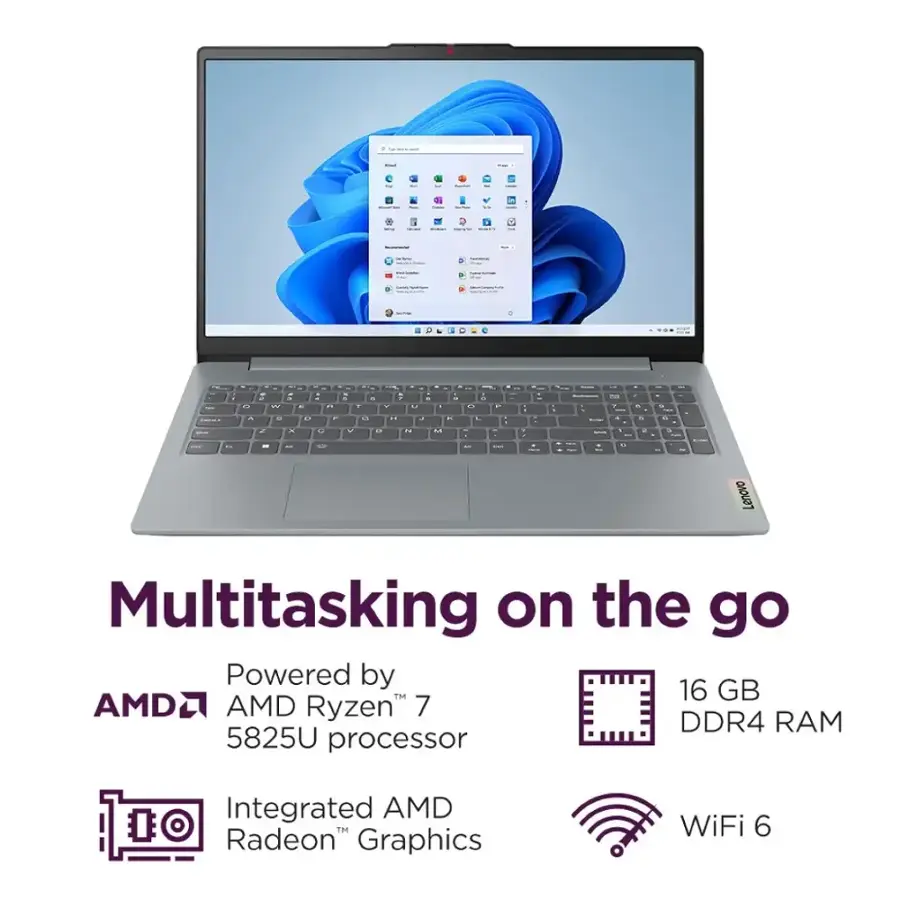 Lenovo Multitasking on the go Powered by AMD Ryzen 7 5825U processor 16 GB DDR4 RAM Integrated AMD Radeon Graphics WiFi 6