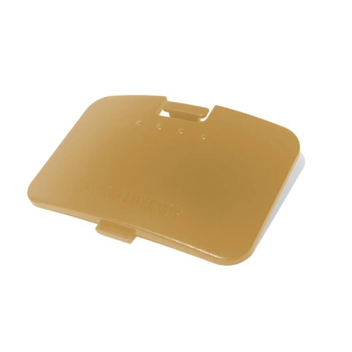 Front. Old Skool - N64 Expansion Port Cover - Gold.