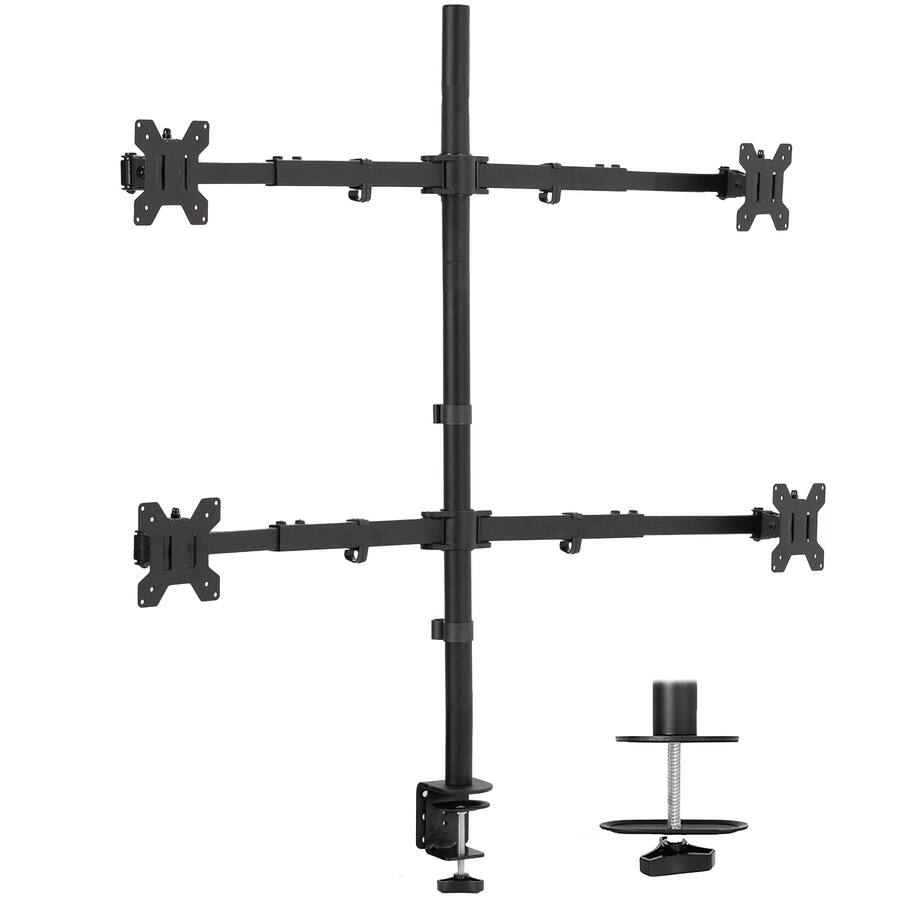 Earthley Blooms Triple Monitor Desk Mount 3 Screens Up s Fits 38 Inch ...