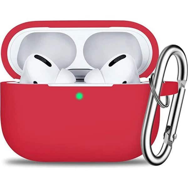 Entronix - Soft-Touch Liquid Silicone Case for AirPods Pro 1st and 2nd Generation - Red
