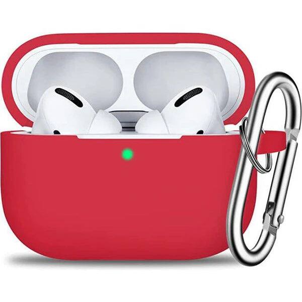 Front. Entronix - Entronix Soft-Touch Liquid Silicone Case for AirPods Pro 1st and 2nd Generation - Red.