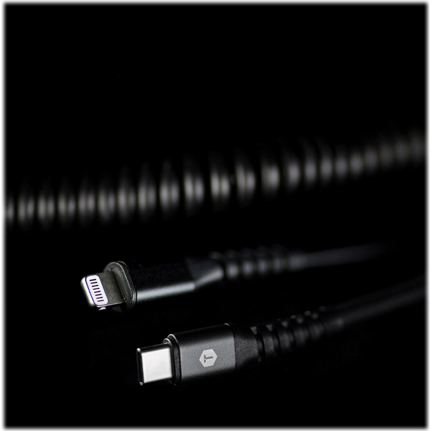 Alt View 13. ToughTested - 20W Apple MFi Certified 6' Vehicle Charger - Black.